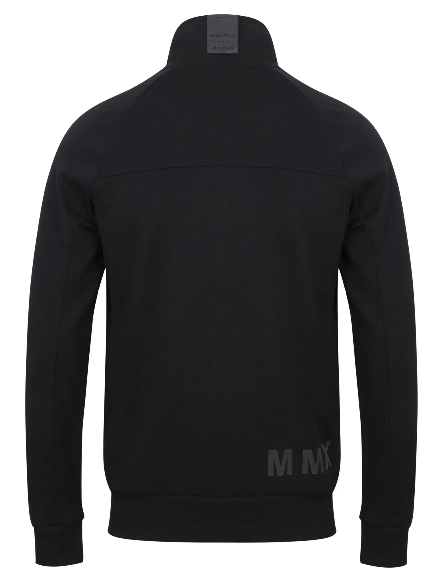 Amago Funnel Neck Zip Through Hoodie In Black - Dissident