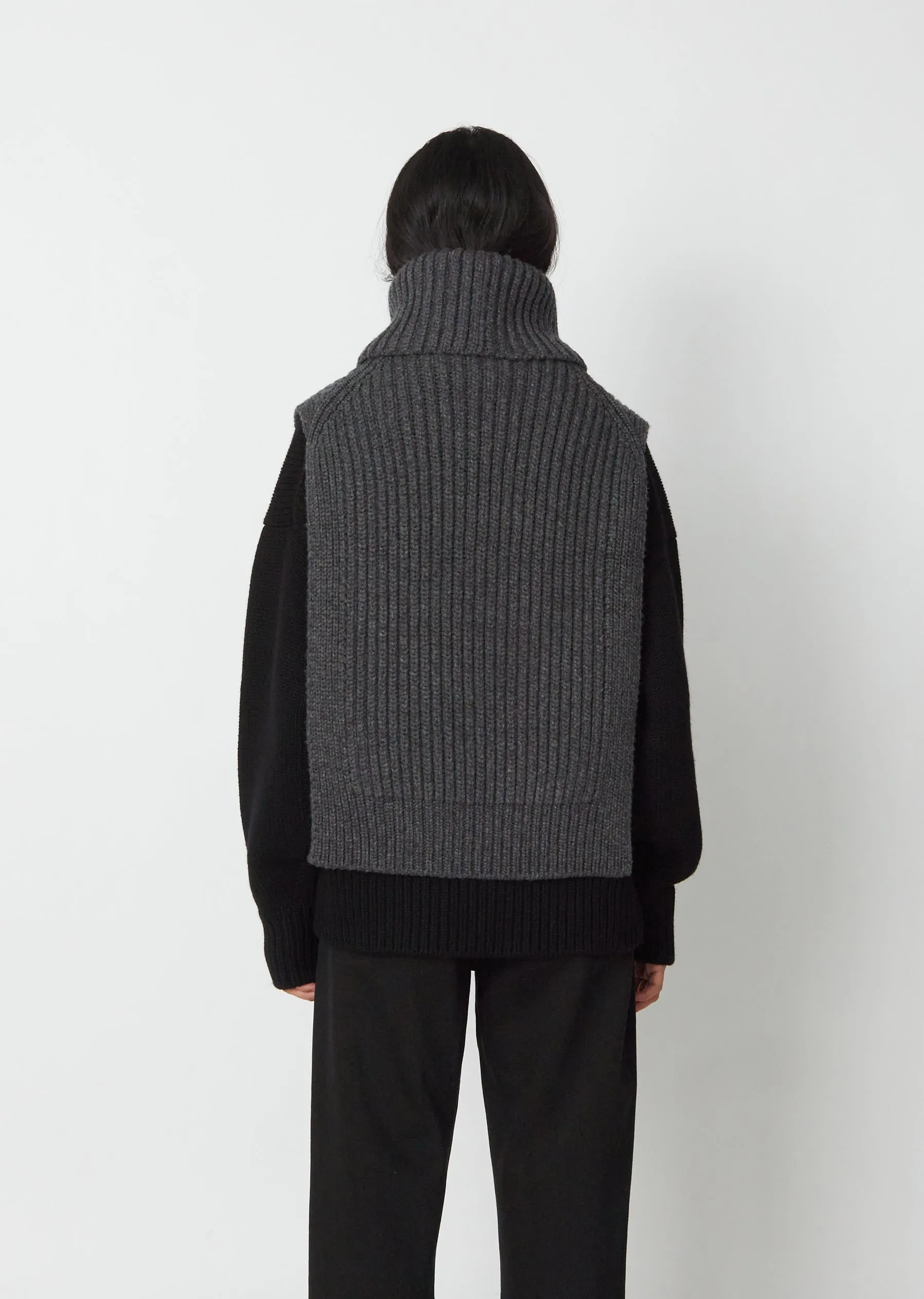 Aso Turtleneck Dickey — Grey Melange