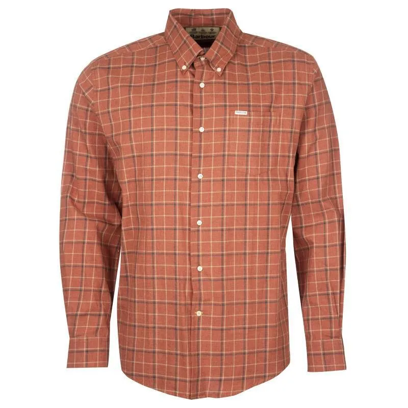 Barbour Pelton Regular Fit Mens Shirt - Garnet Red