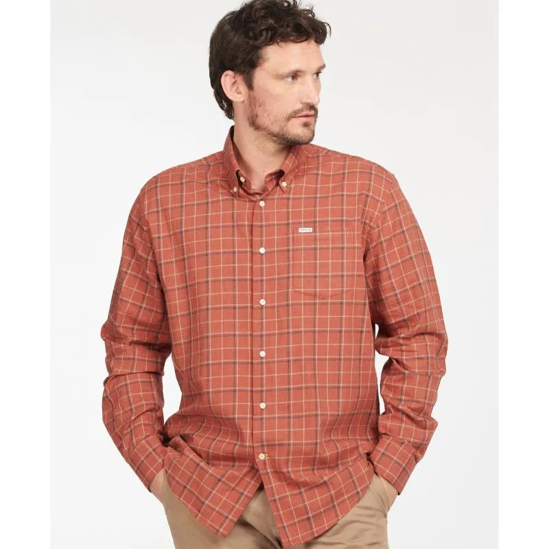 Barbour Pelton Regular Fit Mens Shirt - Garnet Red