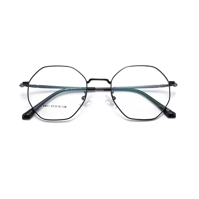 Bclear Unisex Octagonal Full Rim Alloy Frame Eyeglasses Scd871