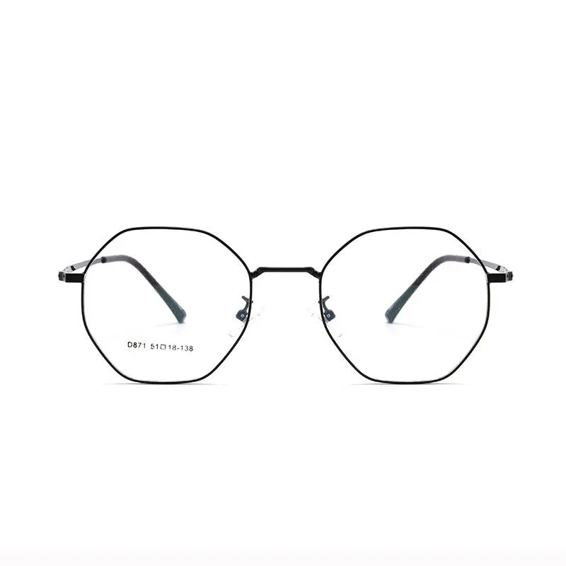 Bclear Unisex Octagonal Full Rim Alloy Frame Eyeglasses Scd871