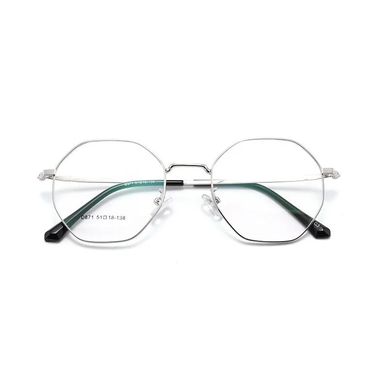 Bclear Unisex Octagonal Full Rim Alloy Frame Eyeglasses Scd871