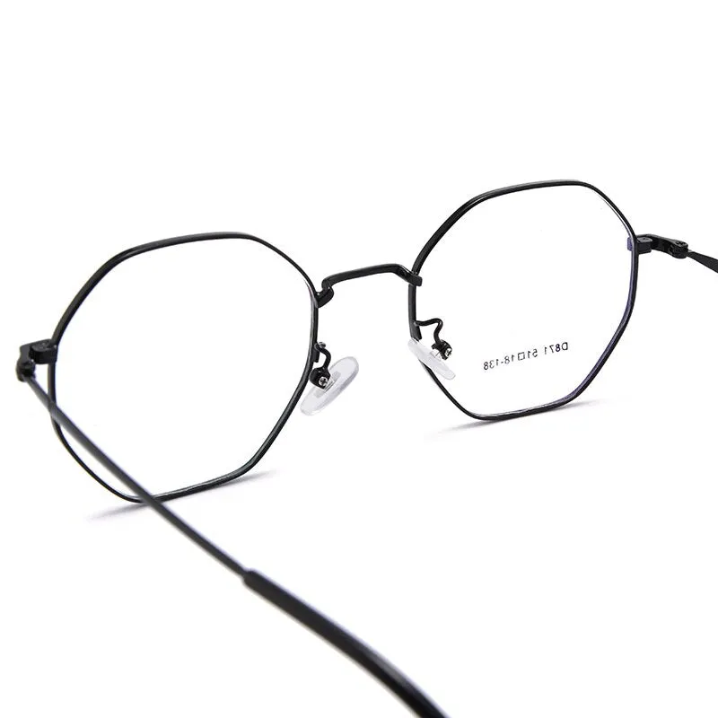 Bclear Unisex Octagonal Full Rim Alloy Frame Eyeglasses Scd871