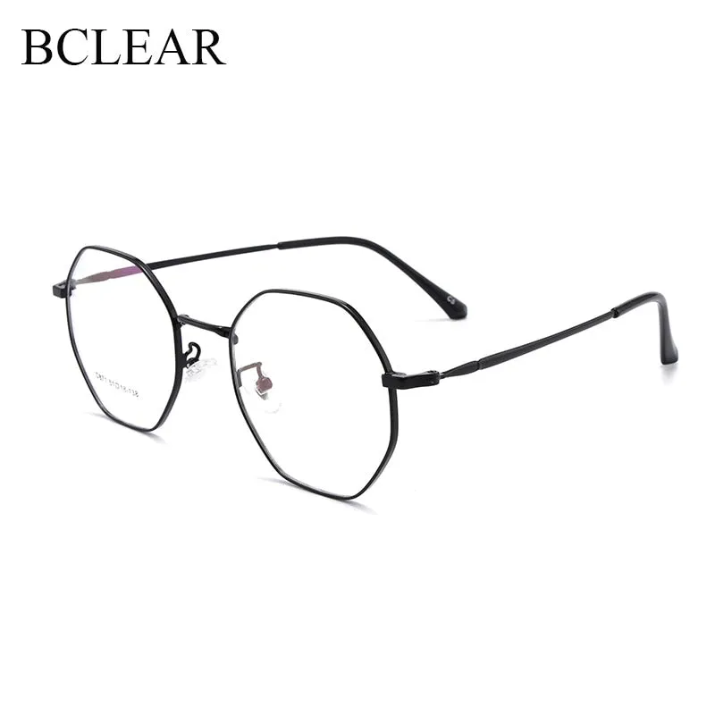 Bclear Unisex Octagonal Full Rim Alloy Frame Eyeglasses Scd871