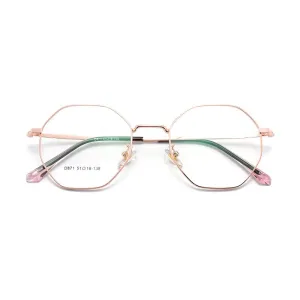 Bclear Unisex Octagonal Full Rim Alloy Frame Eyeglasses Scd871