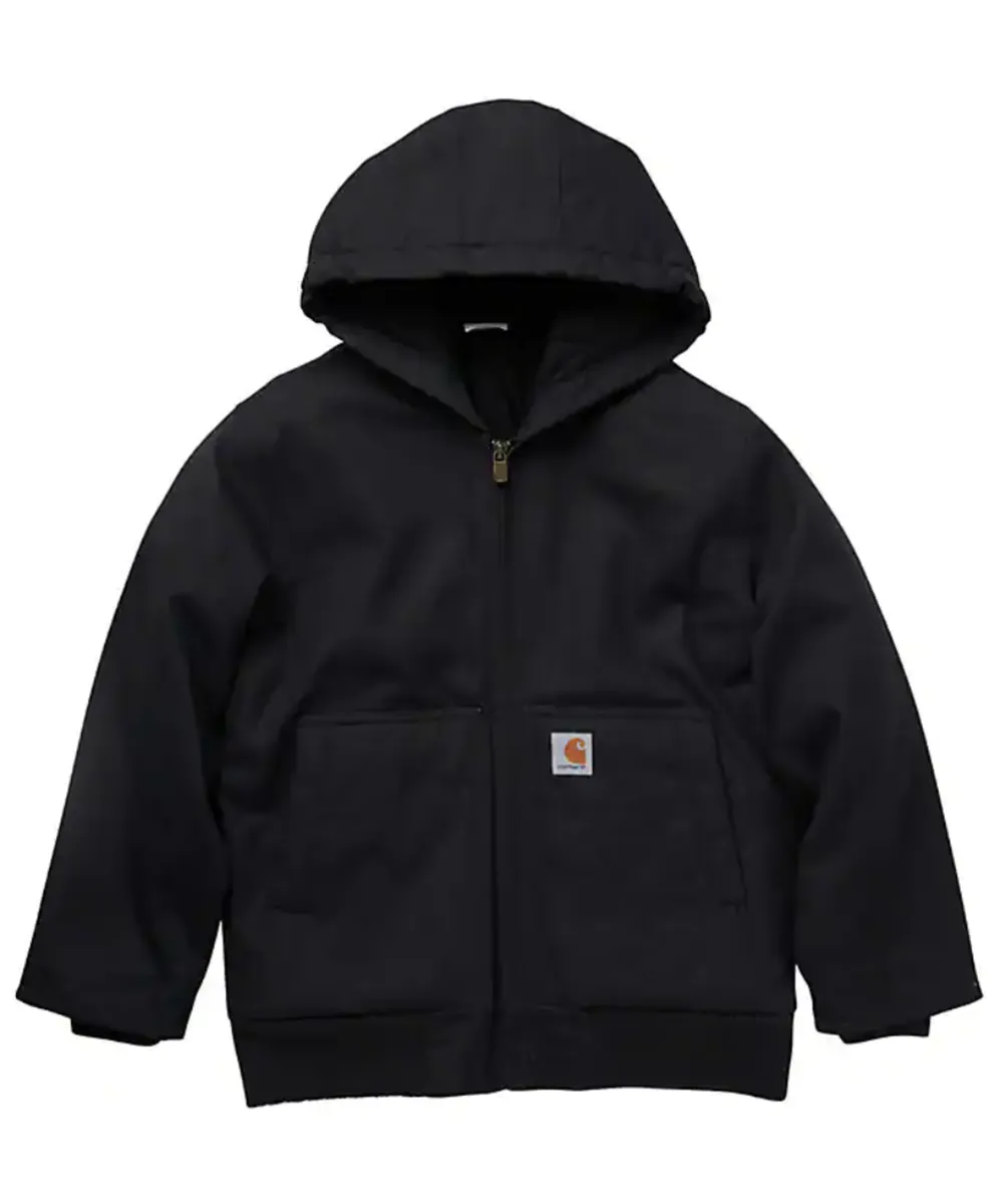 Carhartt Kids' Flannel Quilt Lined Active Jacket - Black