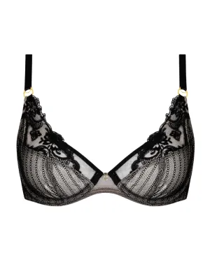 Chantelle Black Cabaret Sauvage Lace Full Coverage Underwire Bra