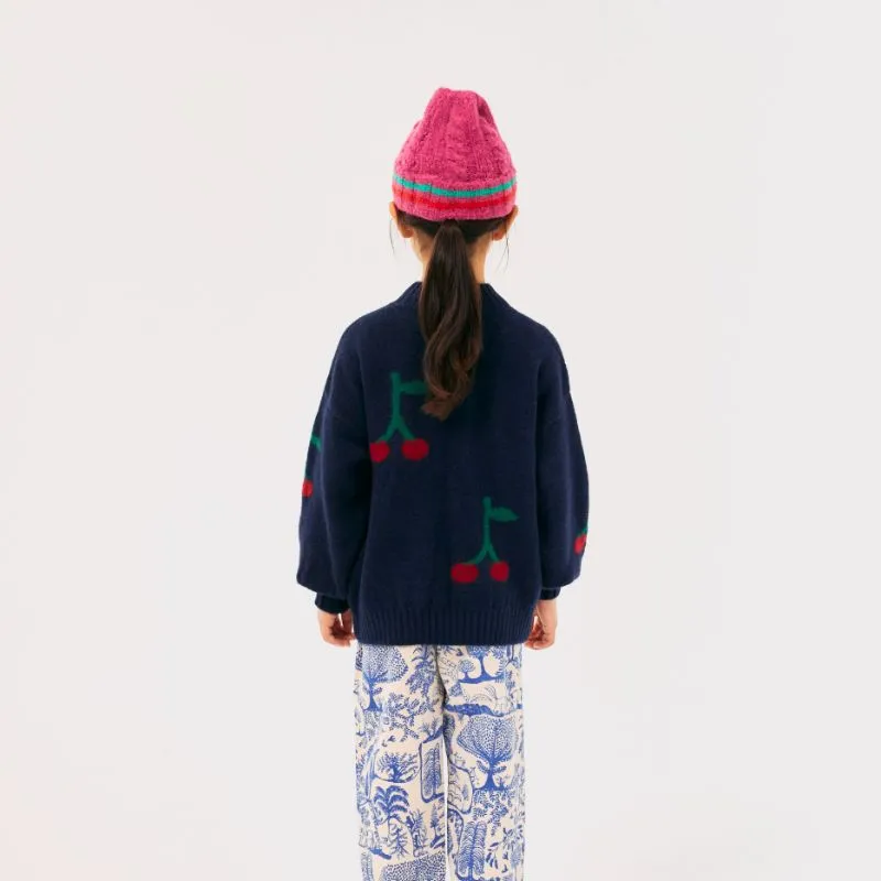 Cherry Turtleneck - Navy Blue