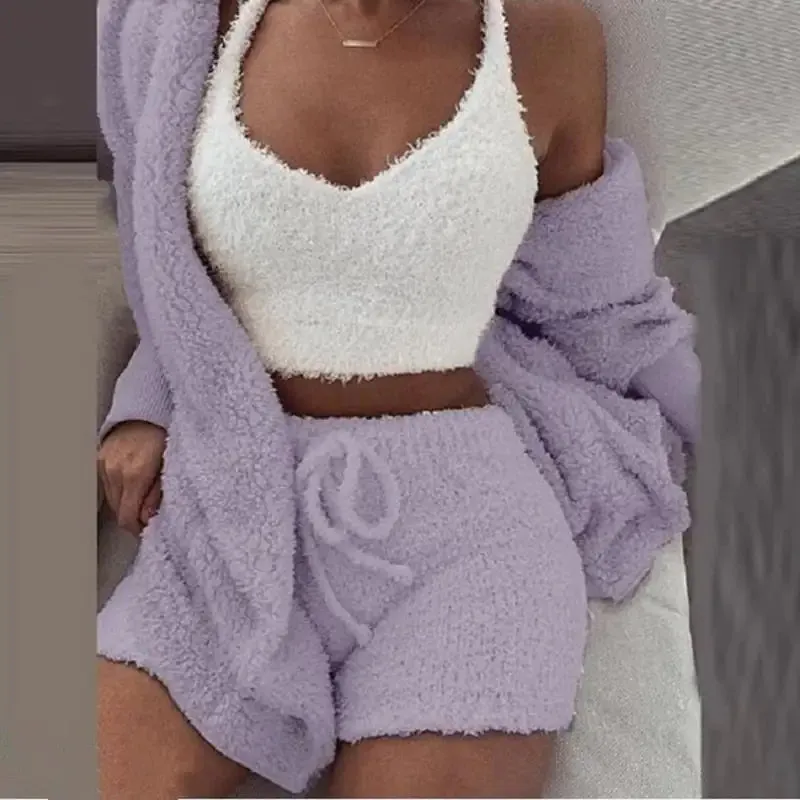 Cosy knit Loungewear 3pcs. – Soft, Warm, and Versatile Loungewear