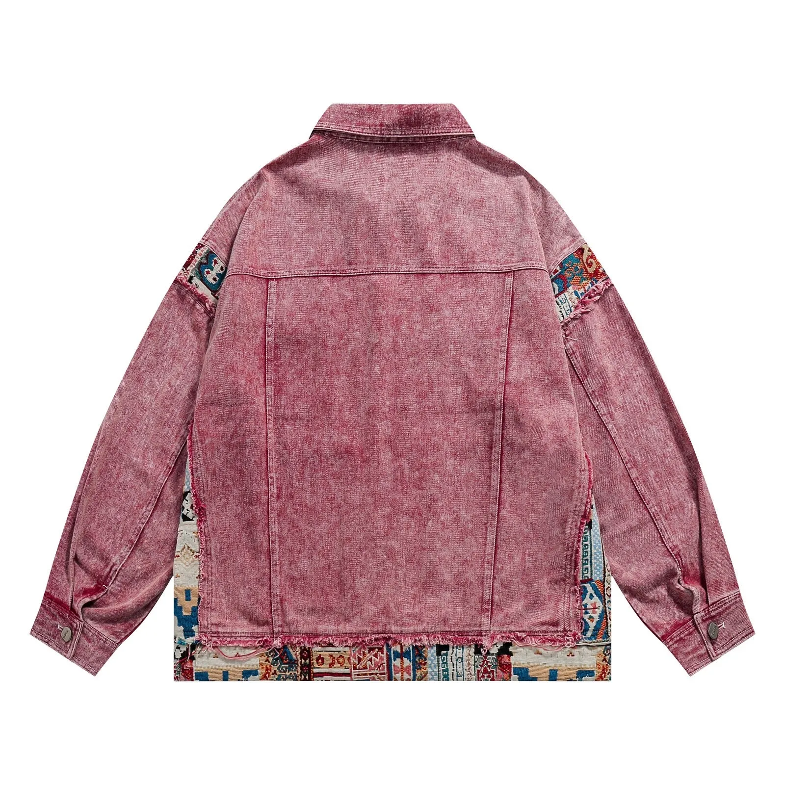 Crimson Tribal Denim Jacket