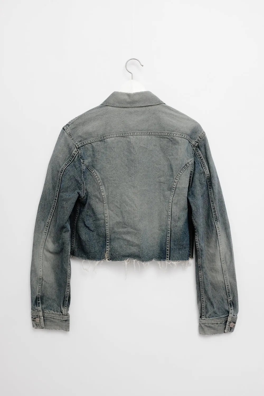 DIESEL CROP FADED VINTAGE DENIM JACKET