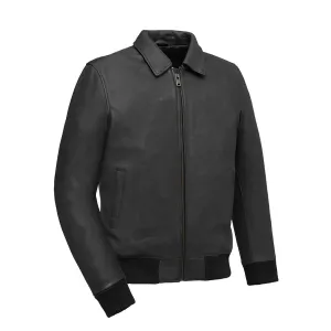 Elegant Moto Bomber - Men's Leather Jacket by TJS