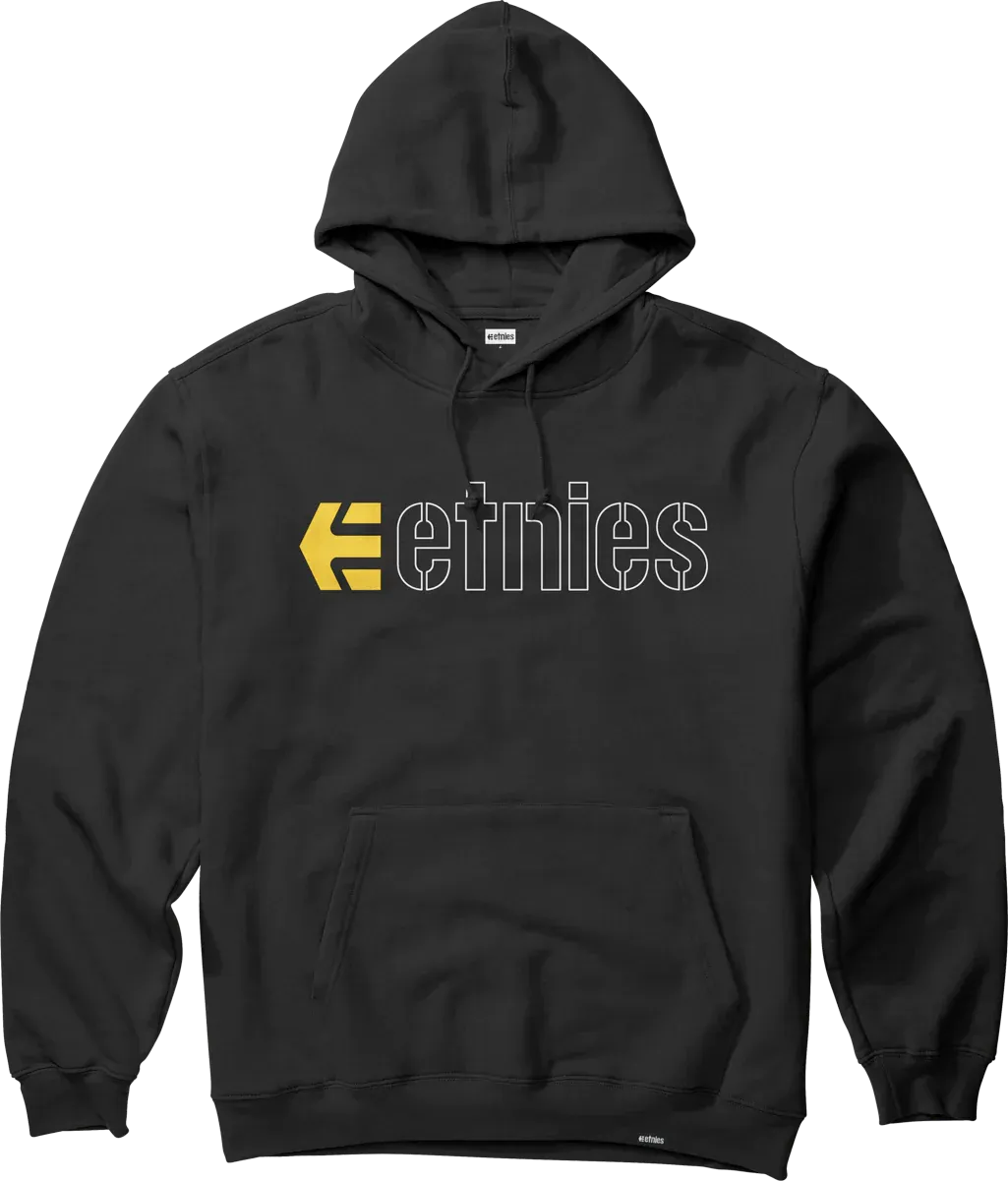 etnies eCorp Hoodie, Black White Yellow