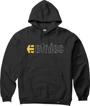 etnies eCorp Hoodie, Black White Yellow