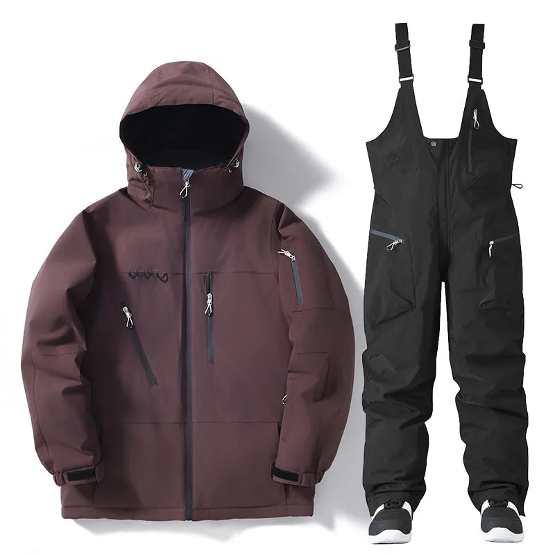 Fashion Insulated Snowboard Jacket & Bibs Set