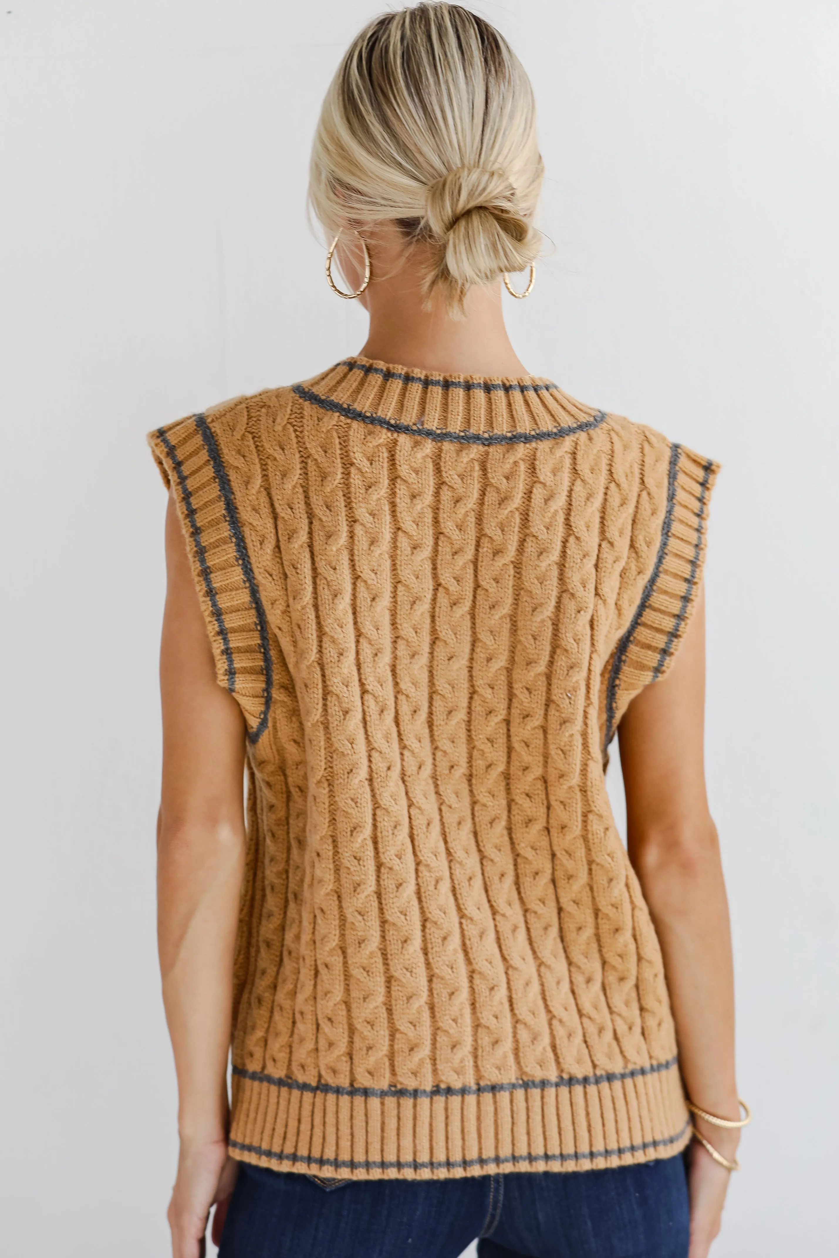 FINAL SALE - Posh Scholar Cable Knit Sweater Vest