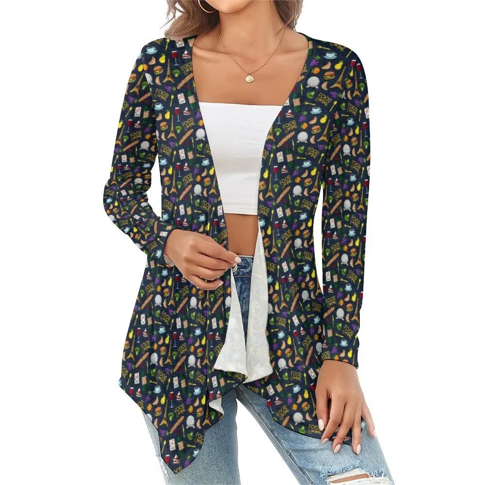 Food And Wine Women's Short Cardigan