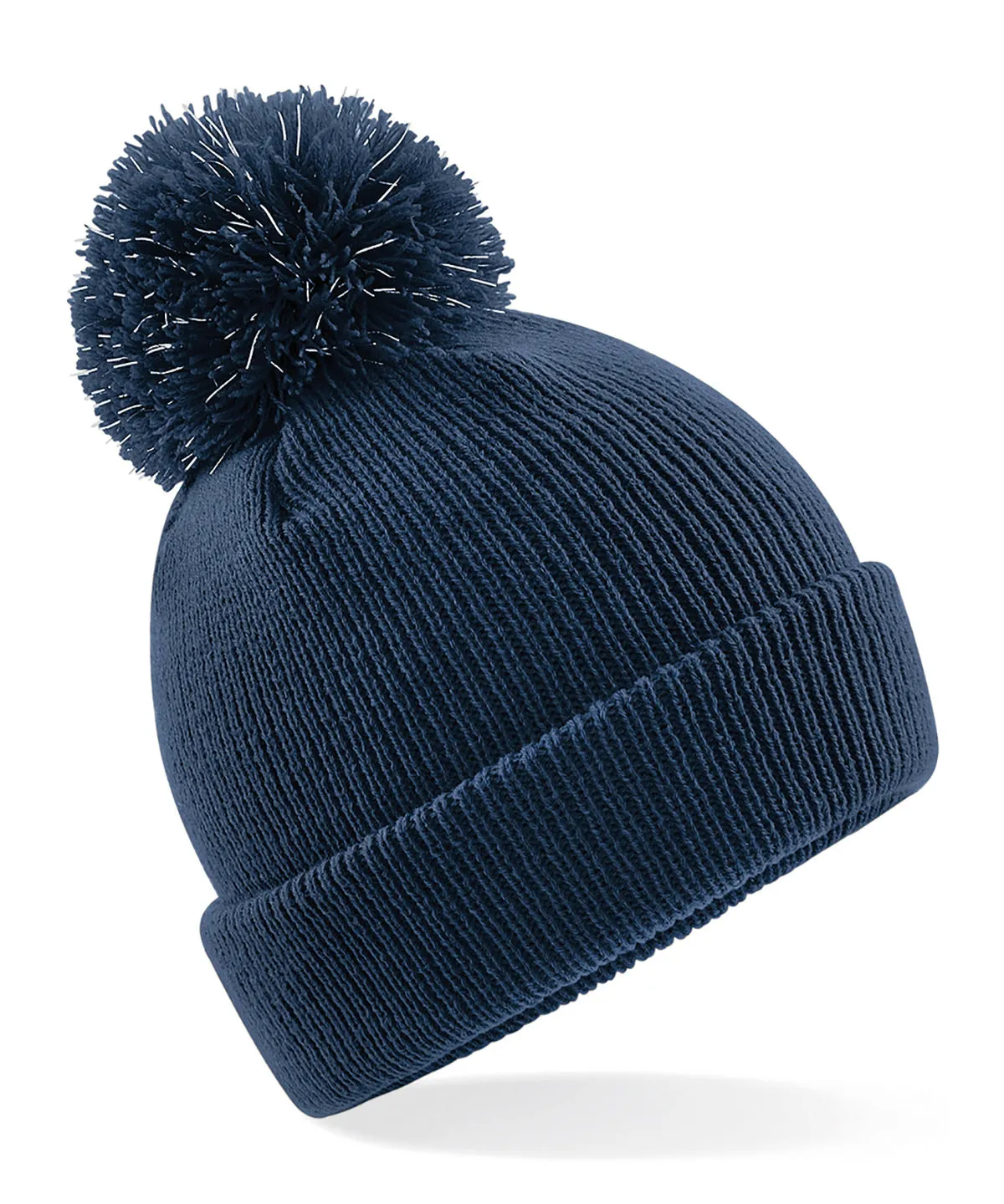 Junior reflective bobble beanie | French Navy