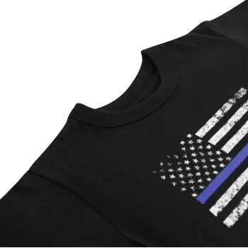 Kids Thin Blue Line US Flag T-Shirt