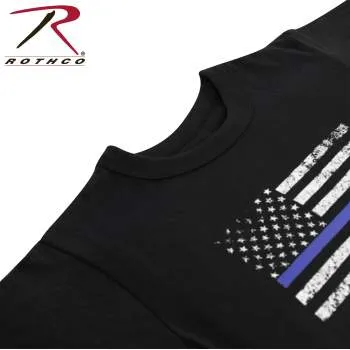 Kids Thin Blue Line US Flag T-Shirt