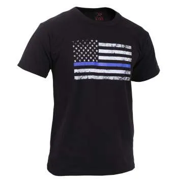 Kids Thin Blue Line US Flag T-Shirt