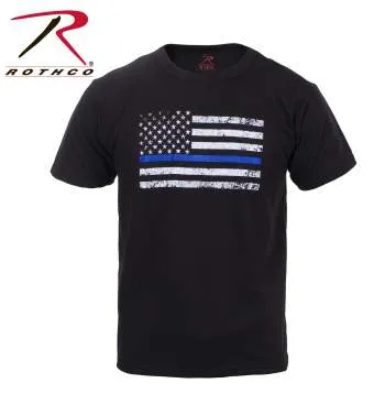 Kids Thin Blue Line US Flag T-Shirt