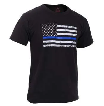 Kids Thin Blue Line US Flag T-Shirt