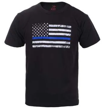 Kids Thin Blue Line US Flag T-Shirt