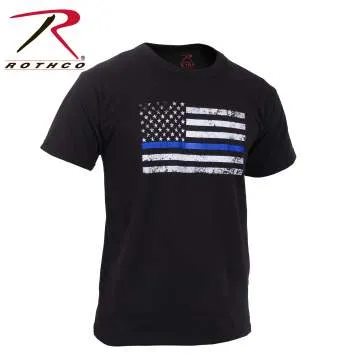 Kids Thin Blue Line US Flag T-Shirt