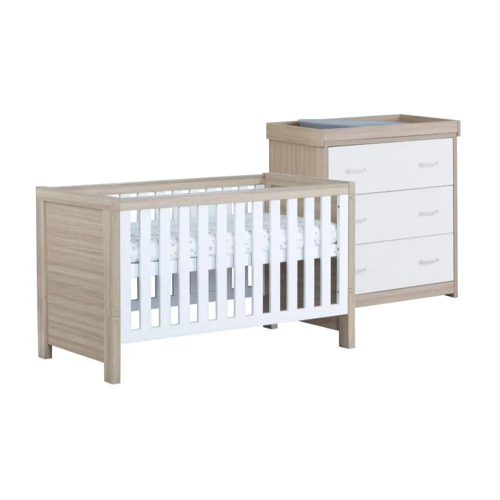 Luno Nursery Furniture Set 2 pcs - Oak & White