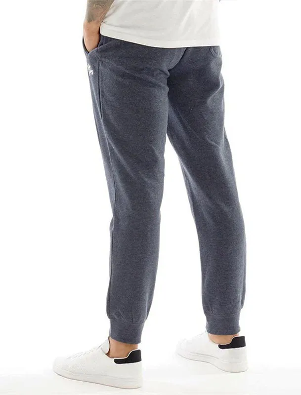 Marshaw Brush Back Fleece Joggers In Dark Navy Marl - Tokyo Laundry