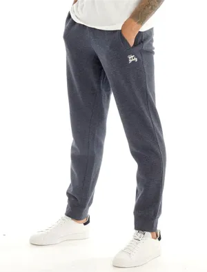 Marshaw Brush Back Fleece Joggers In Dark Navy Marl - Tokyo Laundry