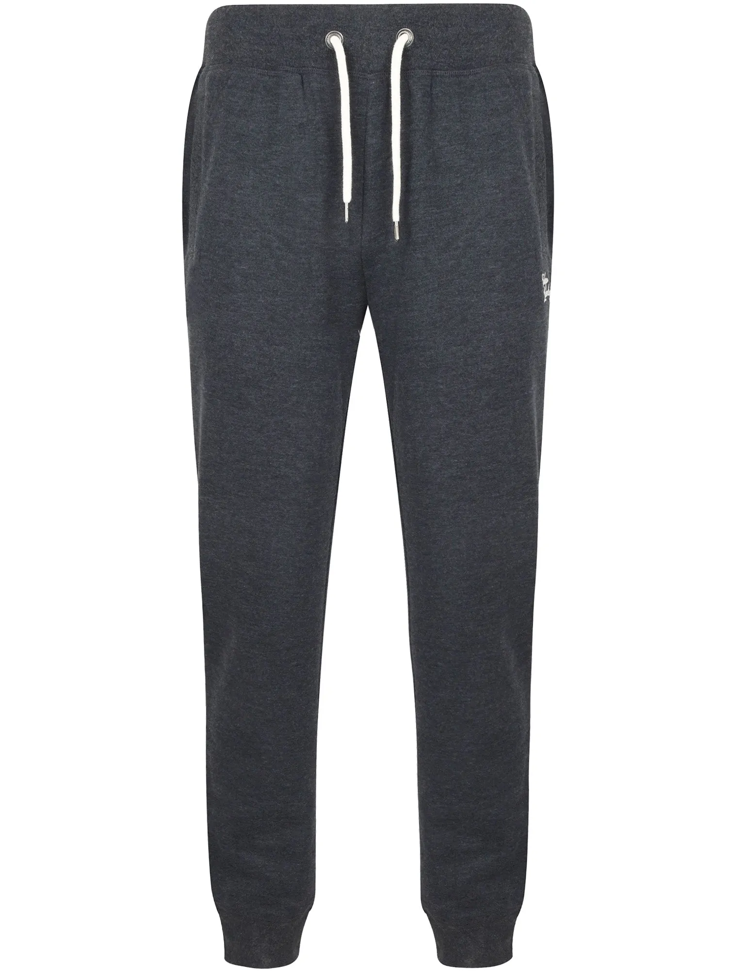 Marshaw Brush Back Fleece Joggers In Dark Navy Marl - Tokyo Laundry