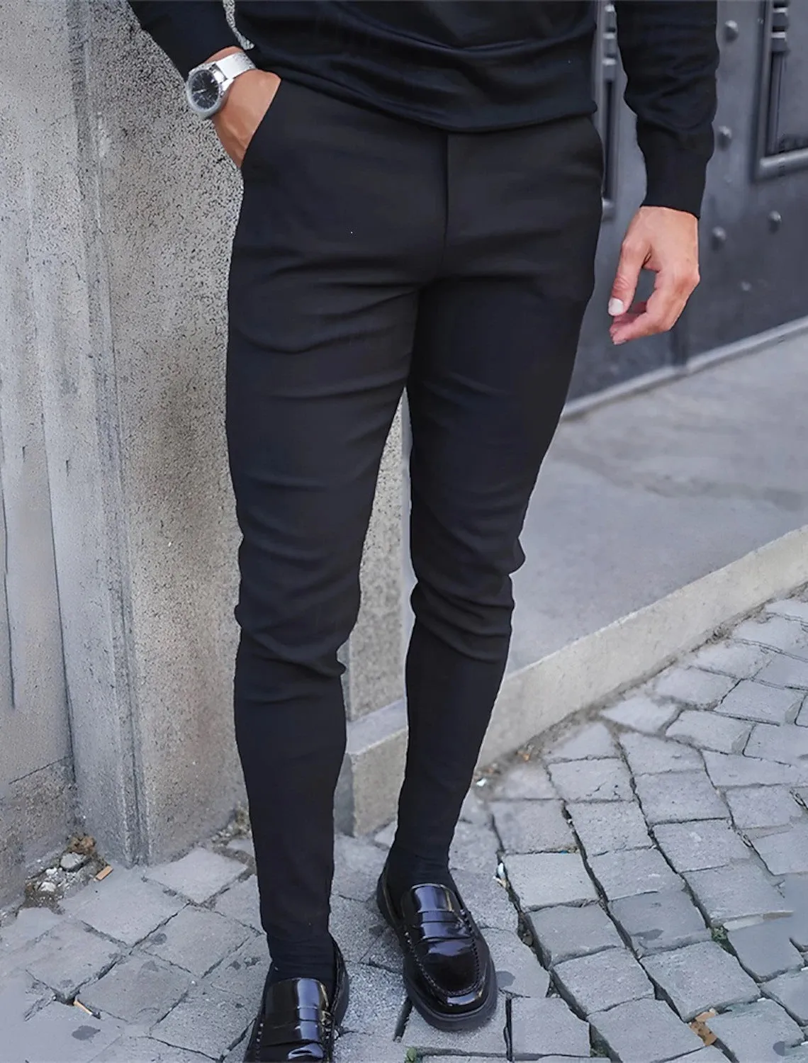 Nukty-shop business casual men Spring and Summer Casual Pants Autumn New Men's Outdoor Slim Stretch Pants Straight Sports Pants