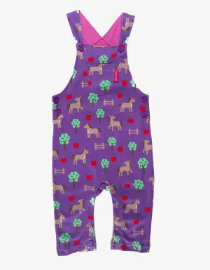 Organic Horse Print Dungarees