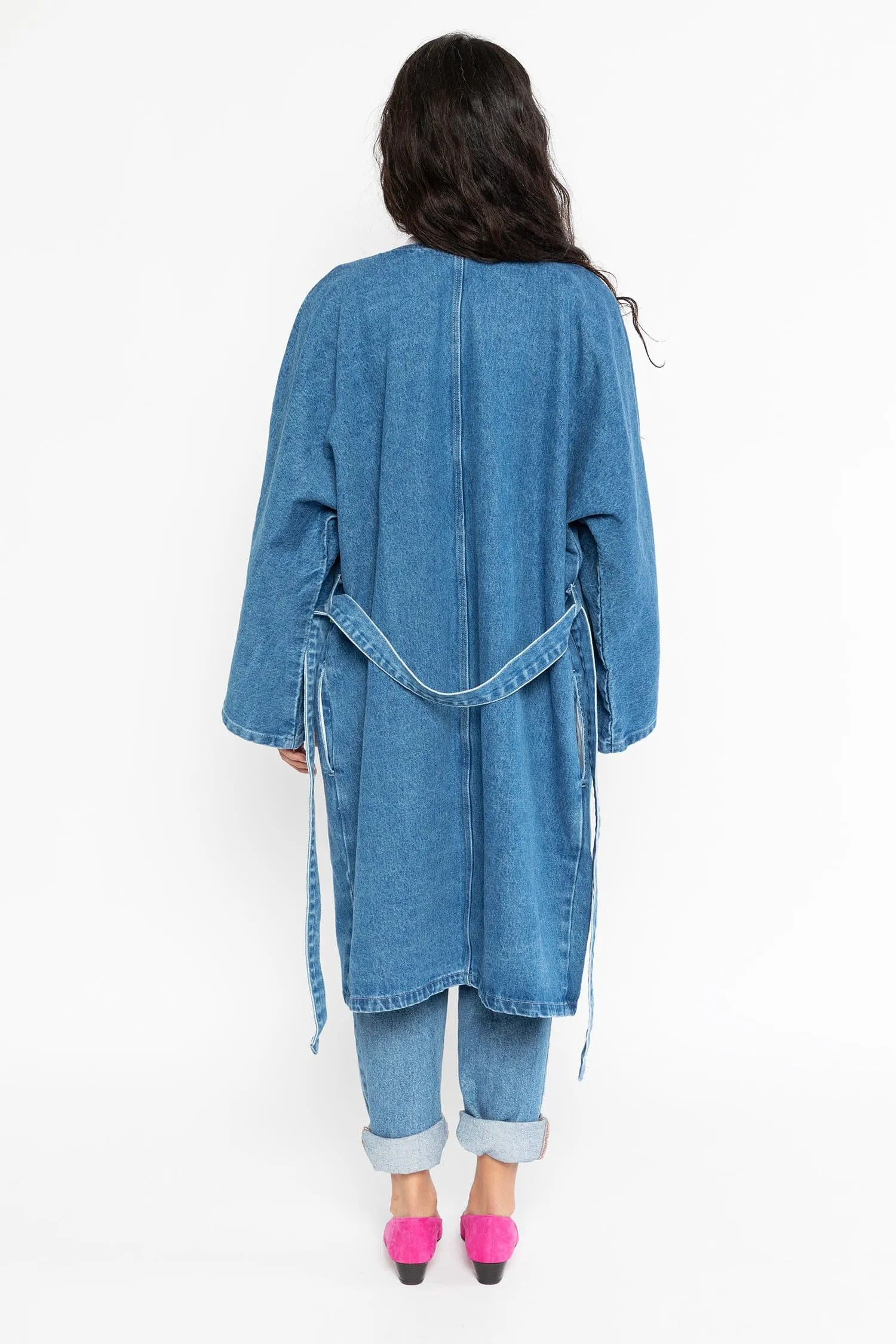 RDNW312 - The Oversized Denim Wrap Coat