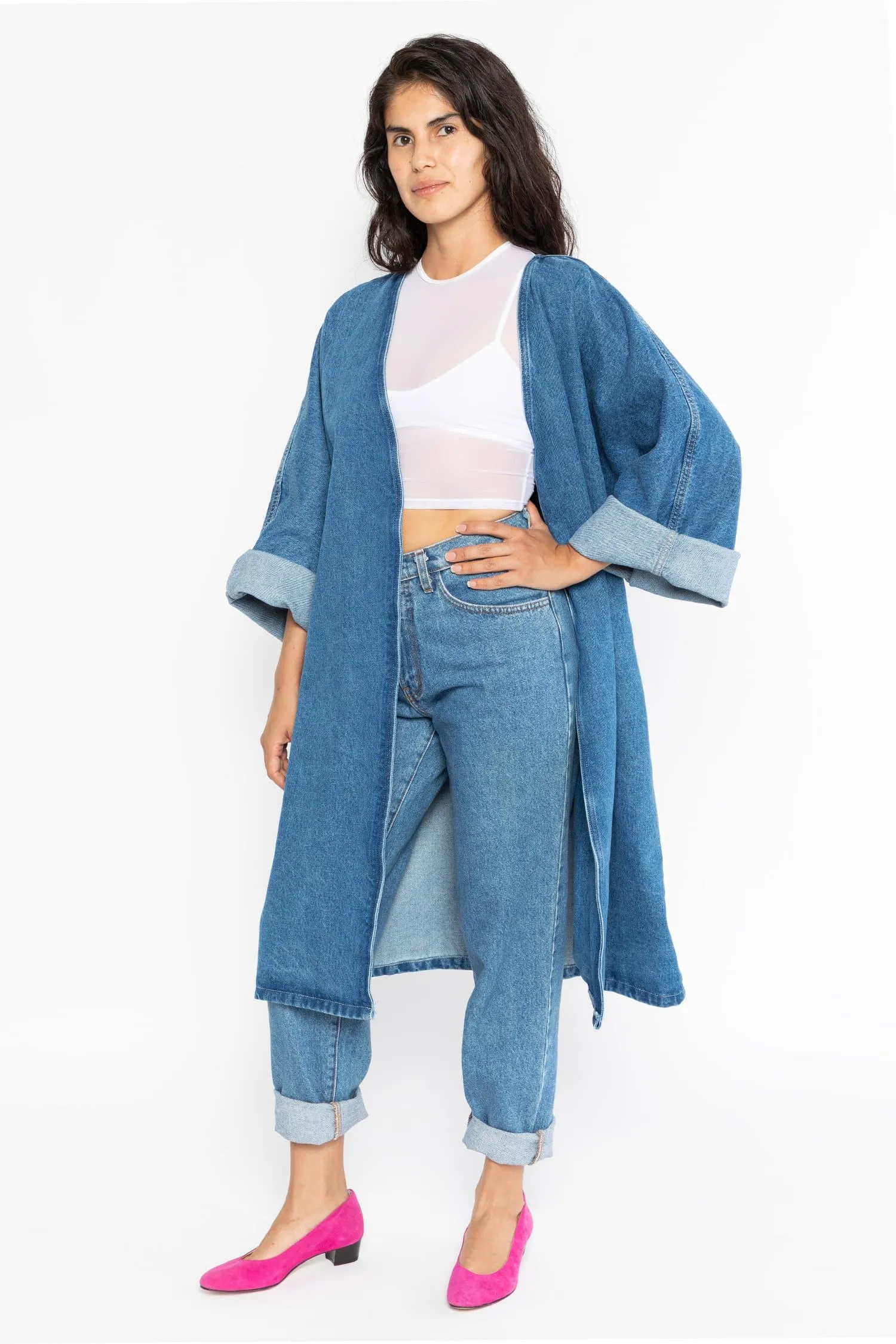 RDNW312 - The Oversized Denim Wrap Coat