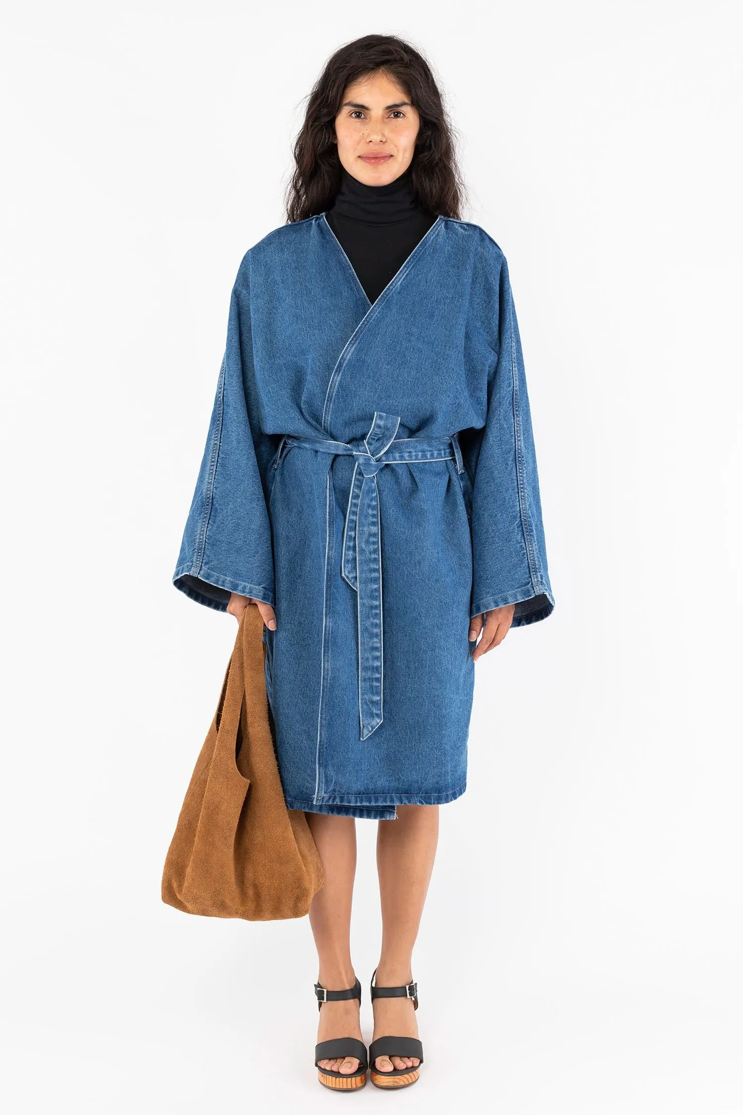 RDNW312 - The Oversized Denim Wrap Coat