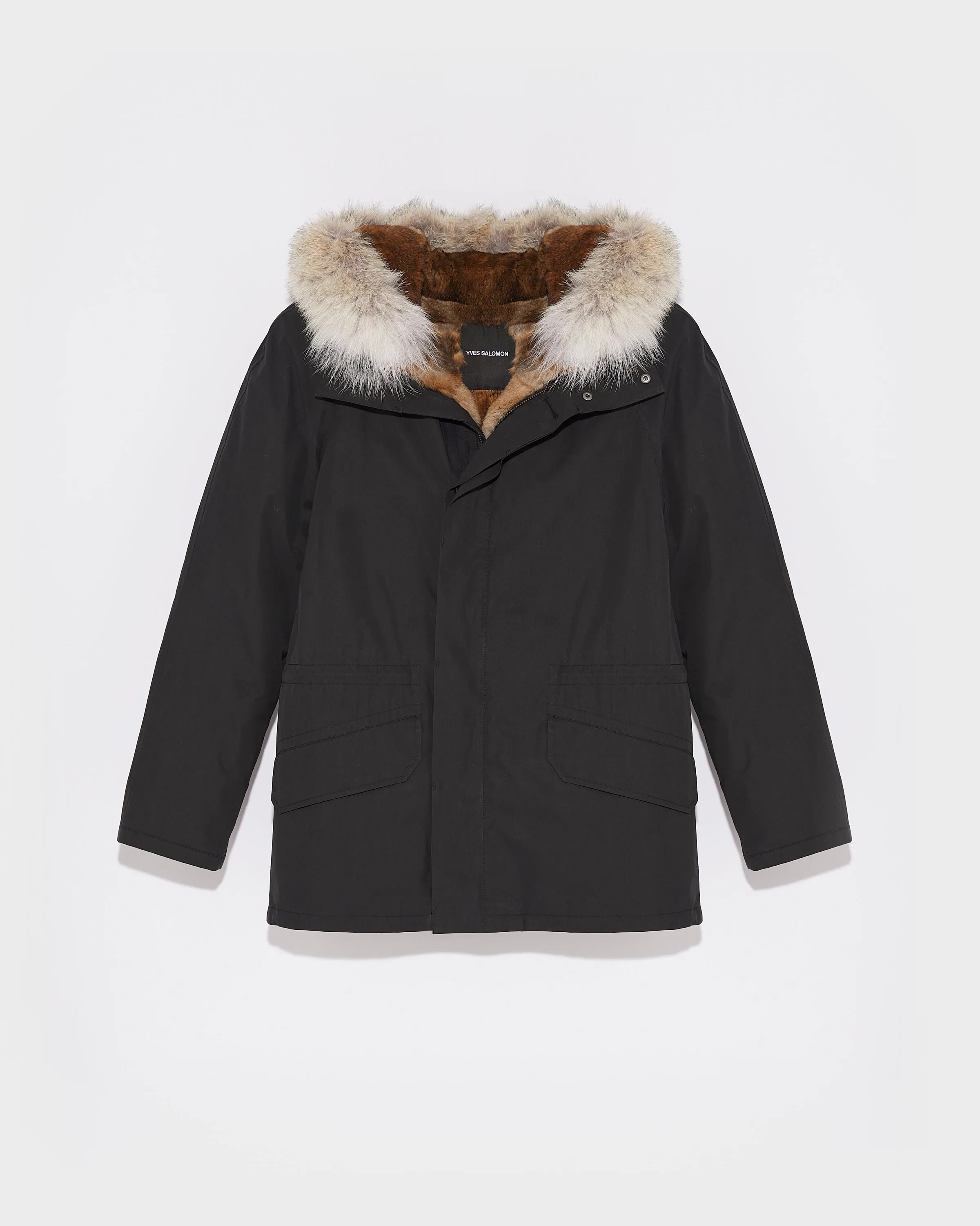 Short Iconic parka with coyote fur hood