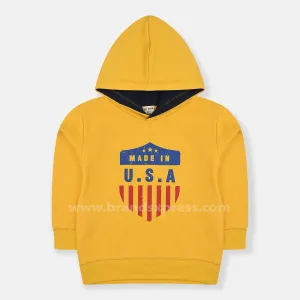 ST Made In USA Print Yellow Hoodie 8189