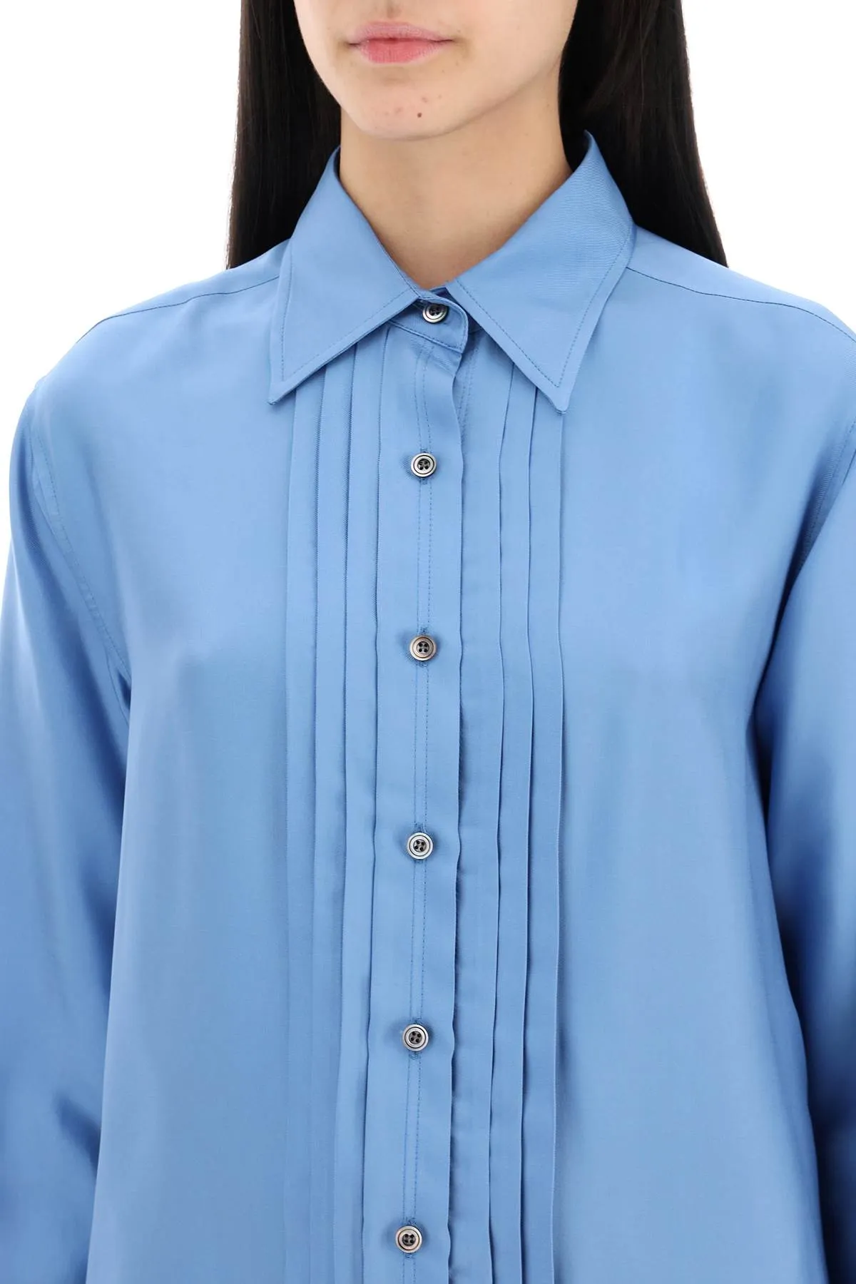 Tom Ford Pleated Bib Shirt With