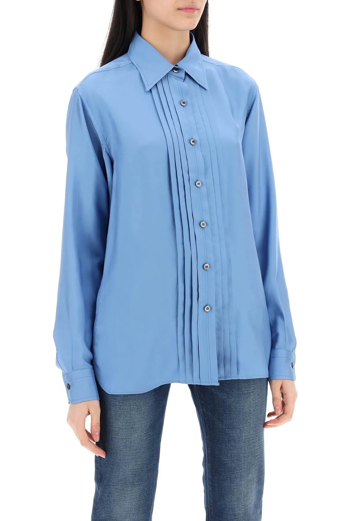 Tom Ford Pleated Bib Shirt With