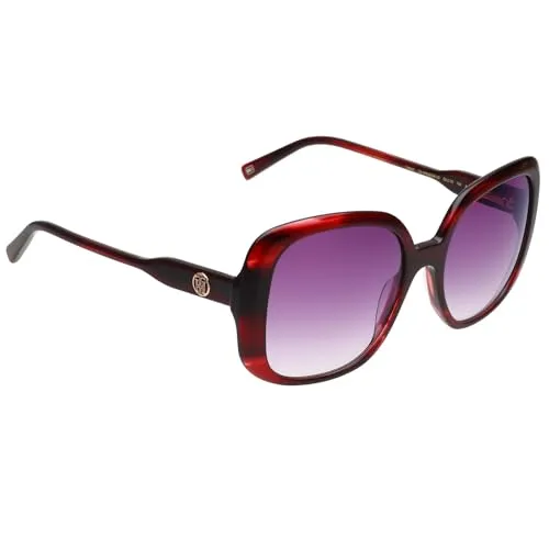 Tommy Hilfiger|Red Full-rim Frame Square Sunglasses|100% UV Protected (Uv 400) Grey Gradient Faded Lens|Women's | Medium | TH 2621 C3 WINGDGR 53 S