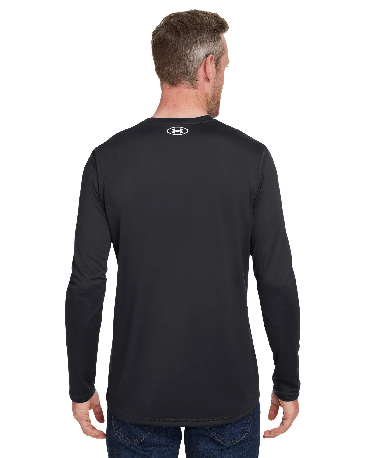 Under Armour Men's Tech Long-Sleeve Branded T-Shirts, Black