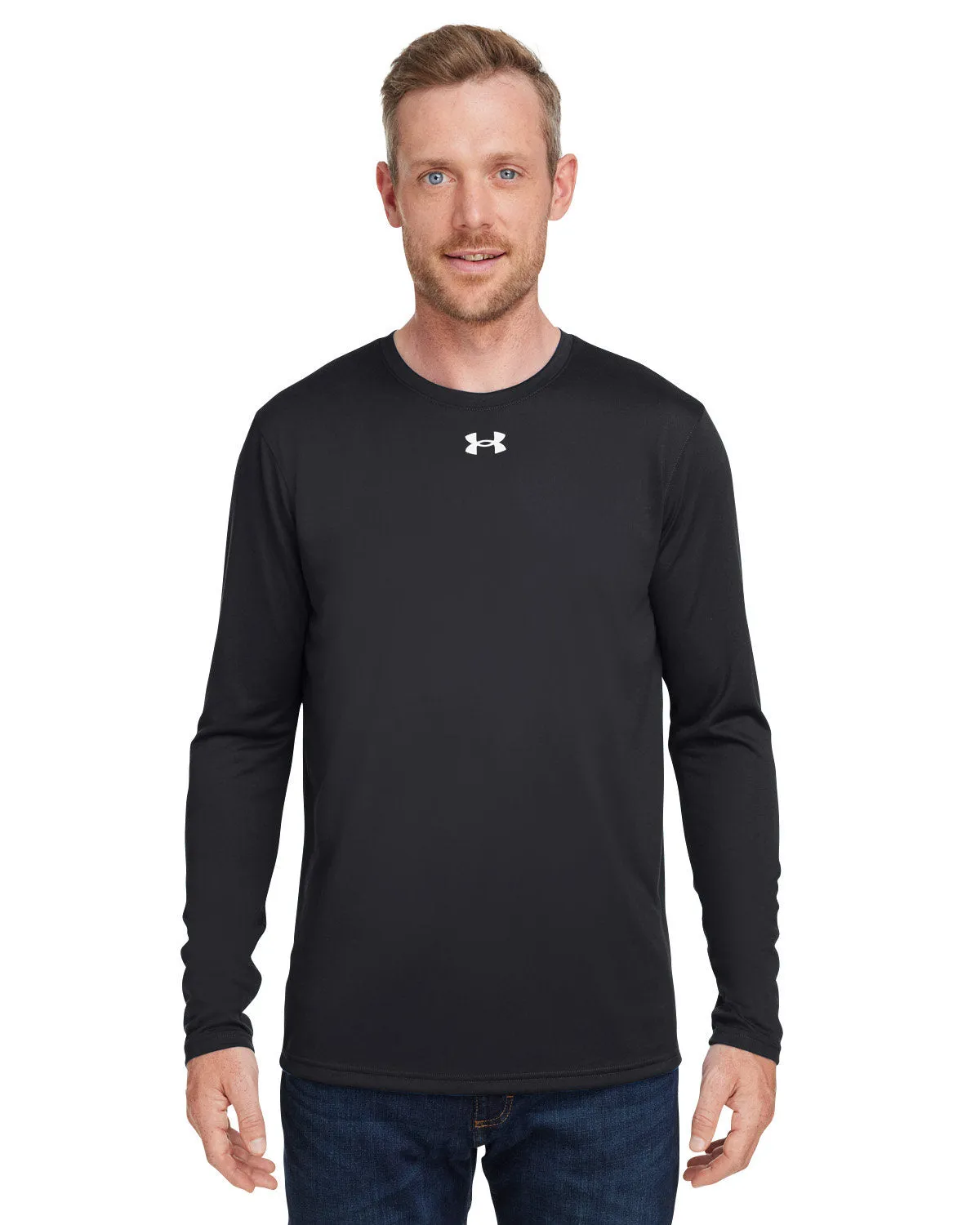 Under Armour Men's Tech Long-Sleeve Branded T-Shirts, Black