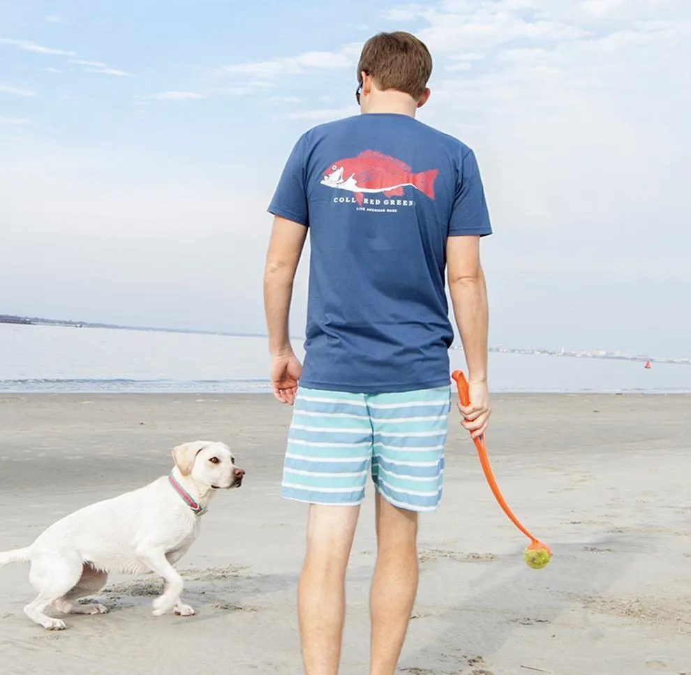 USA Striper: Short Sleeve T-Shirt - Navy