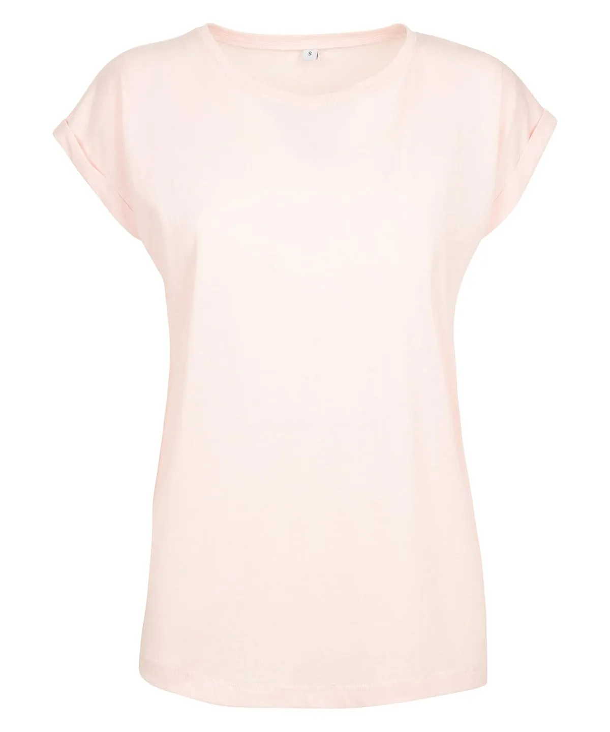 Womens extended shoulder tee | Pink