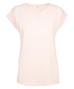 Womens extended shoulder tee | Pink